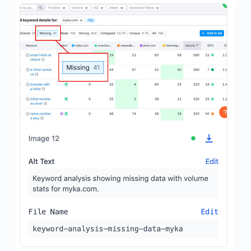 AI-powered file naming and alt text generation